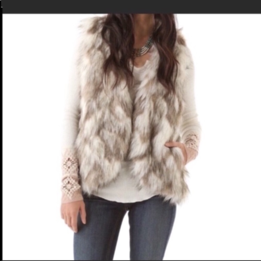 Free People Call Of The Wild Fur Vest XS